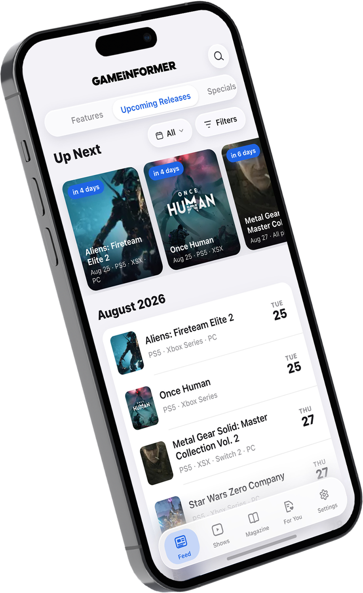 Game Informer mobile app displayed on a phone