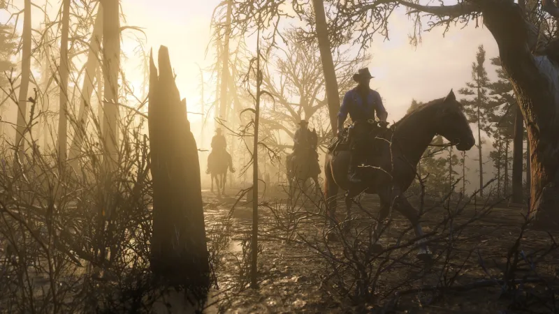 There's A Place In Red Dead Redemption II Where Horses Spontaneously Combust