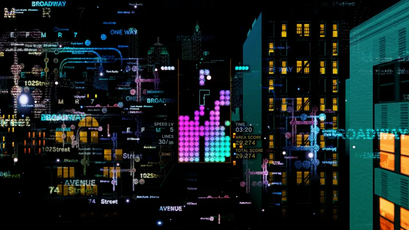 A Colorful Riot Of Falling Musical Blocks