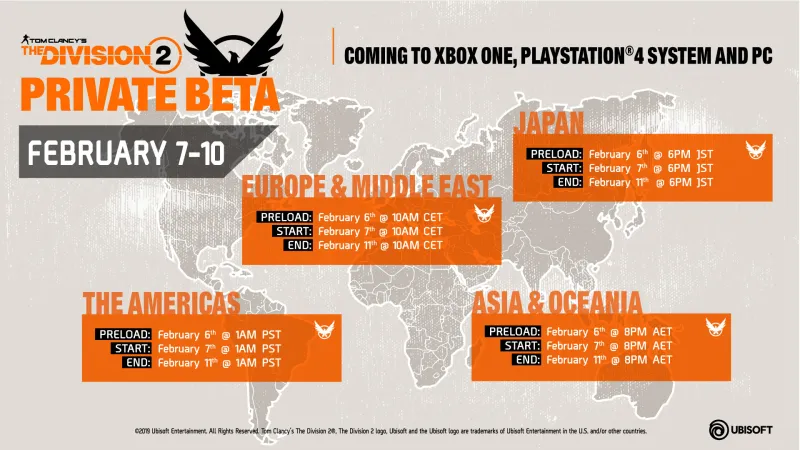 Ubisoft Outlines Content For The Division 2's Private Beta