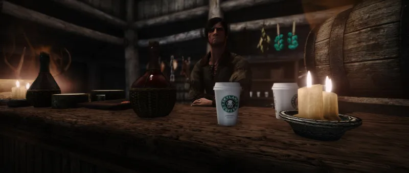 Skyrim Mod Makes Fun Of Game Of Thrones' Starbucks Cup Mistake