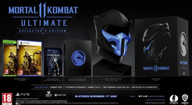 New Mortal Kombat 11: Ultimate Kollector's Edition Features Sub-Zero Mask, But Only For Some