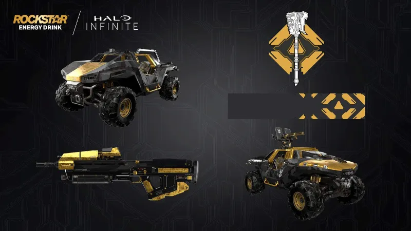 Halo Infinite Rockstar Energy Drinks Unlock Cosmetics and Double XP, Now Available for Purchase