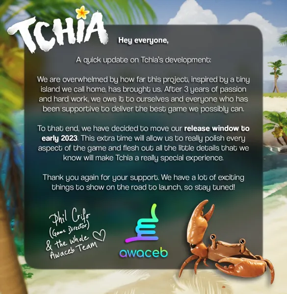 Tchia Delayed To Early 2023
