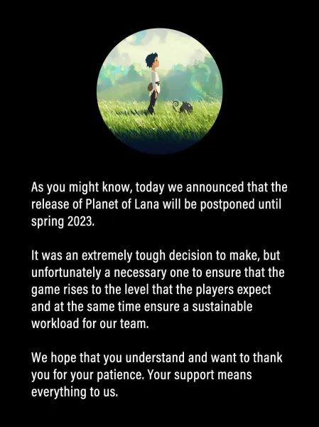 Planet Of Lana Delayed To Spring 2023