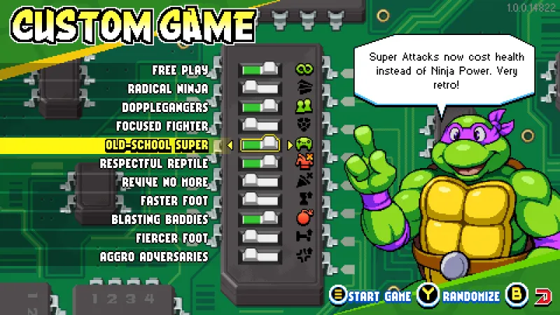 New TMNT: Shredder's Revenge Update Features Custom Arcade Mode, CRT And VCR Filters, And More