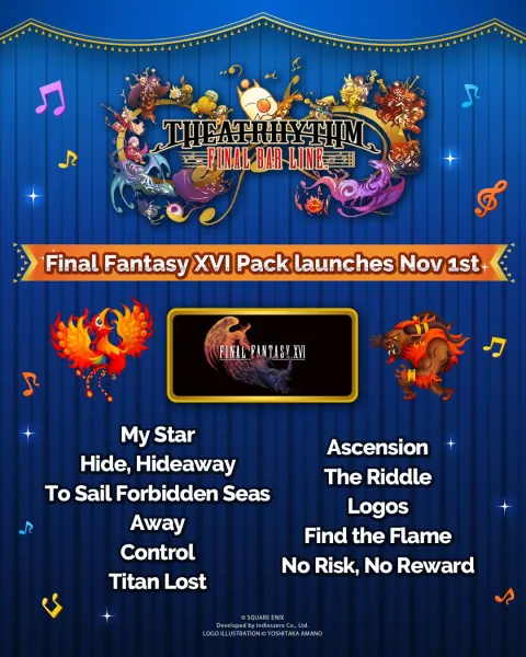 Theatrhythm Final Bar Line: FFXVI Pack Brings 11 New Songs This November