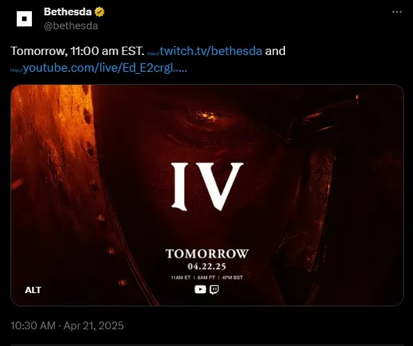 A Week After Remaster Leak, Bethesda Teases Elder Scrolls IV: Oblivion Announcement Tomorrow