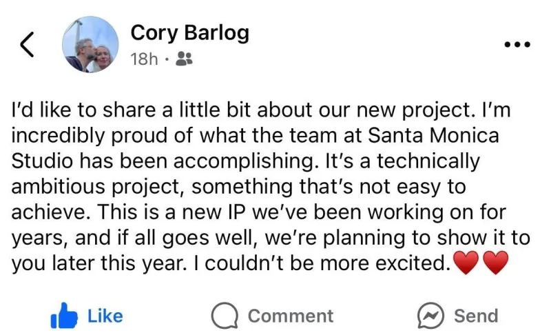 Update: Fake Account Claims God Of War Developer Sony Santa Monica Is Working On A New 'Technically Ambitious' IP