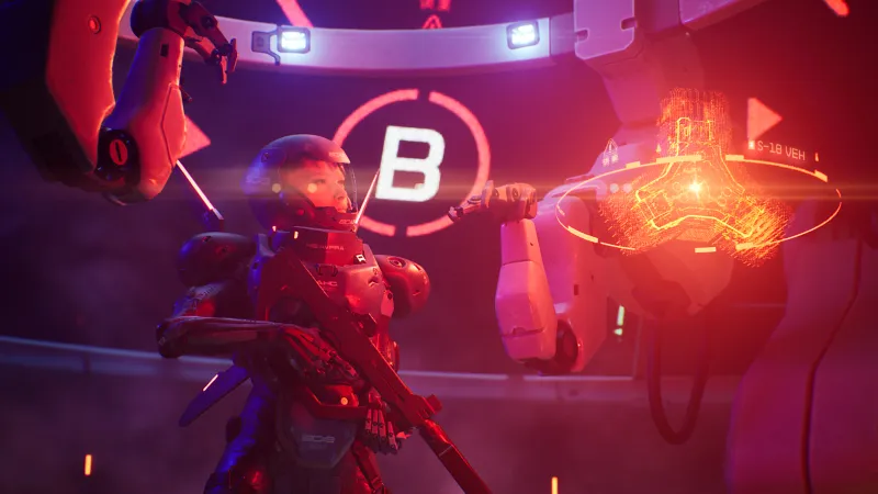 Metal Eden Reikon Games Game Informer Review Cyberpunk FPS Shooter Doom Ghostrunner