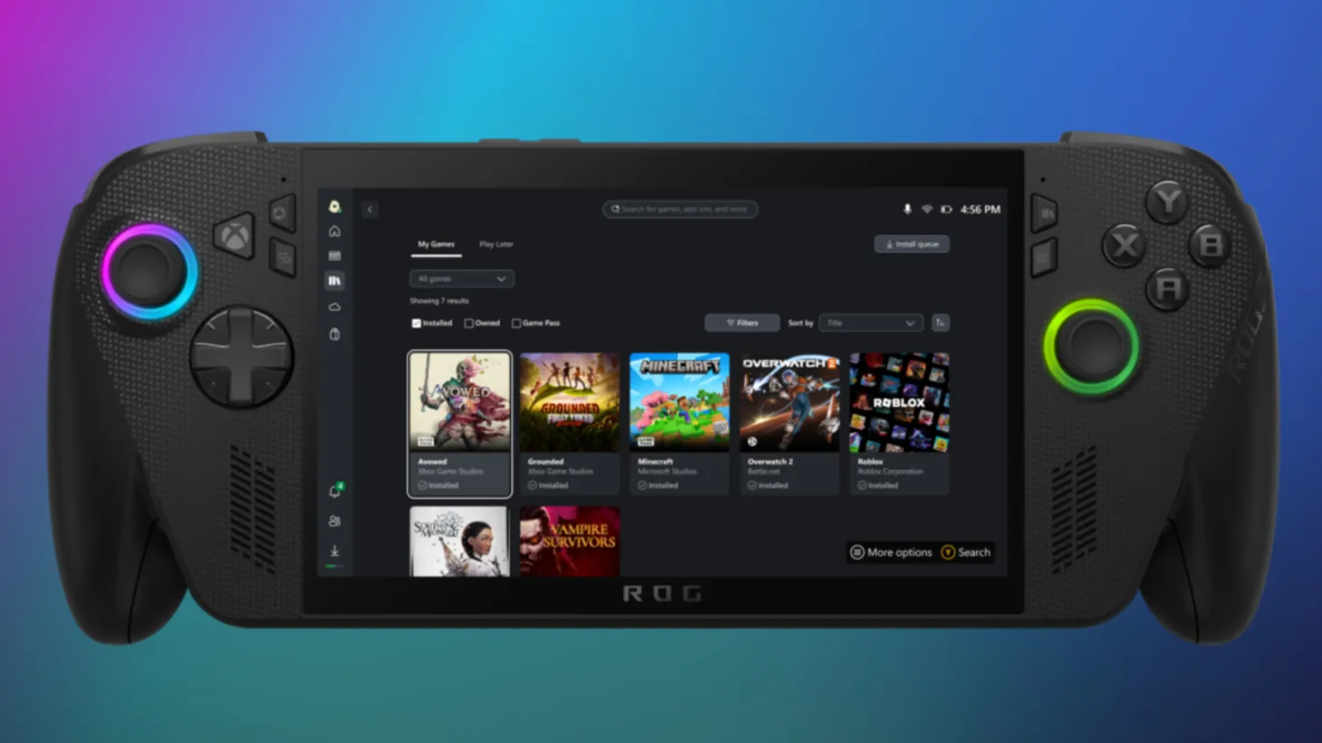 Xbox's New 'Aggregated Gaming Library' For PC Gives Look At What To Expect With ROG Xbox Ally