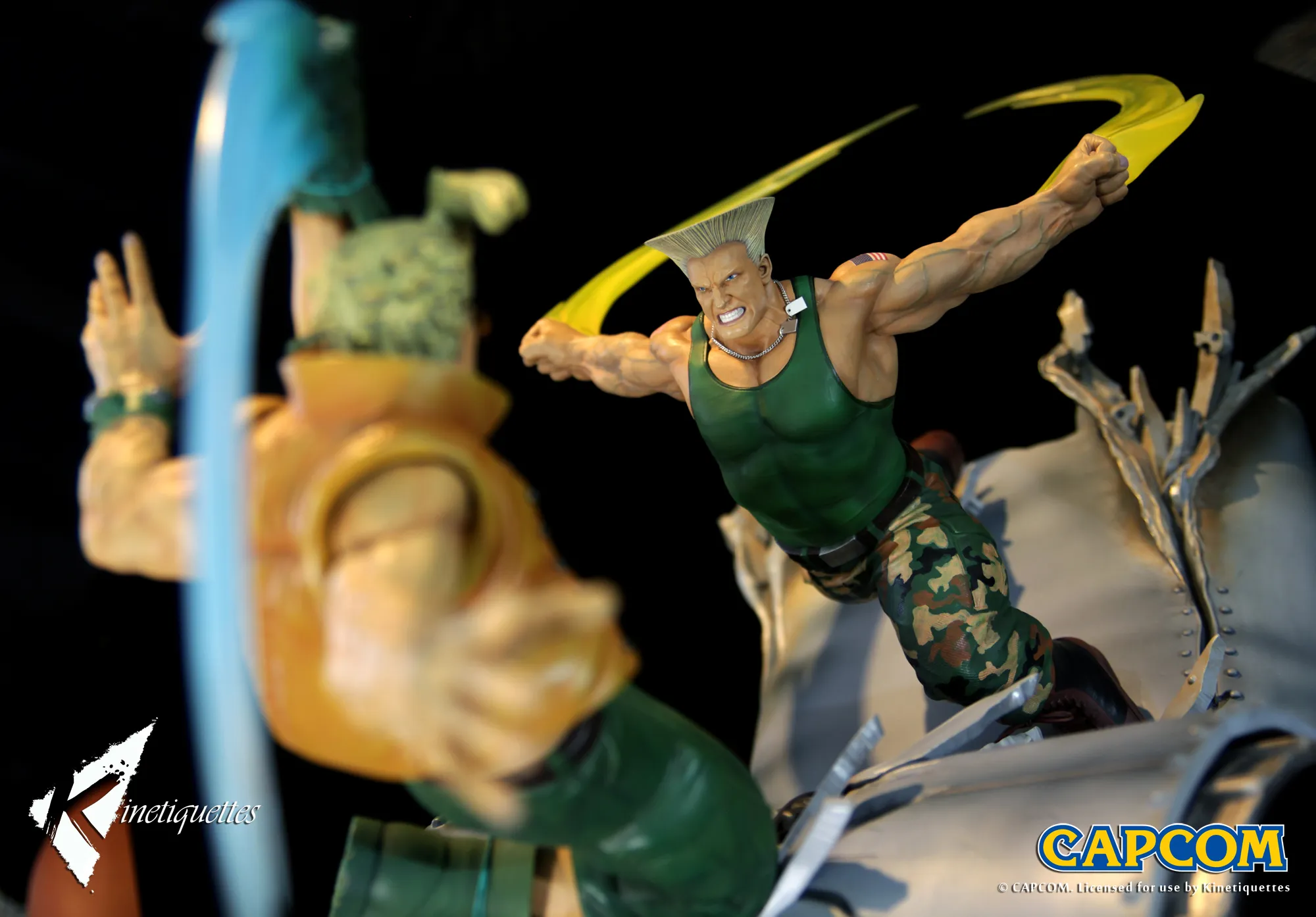 Awesome Guile Vs. Nash Street Fighter Diorama On The Way From Kinnetiquettes