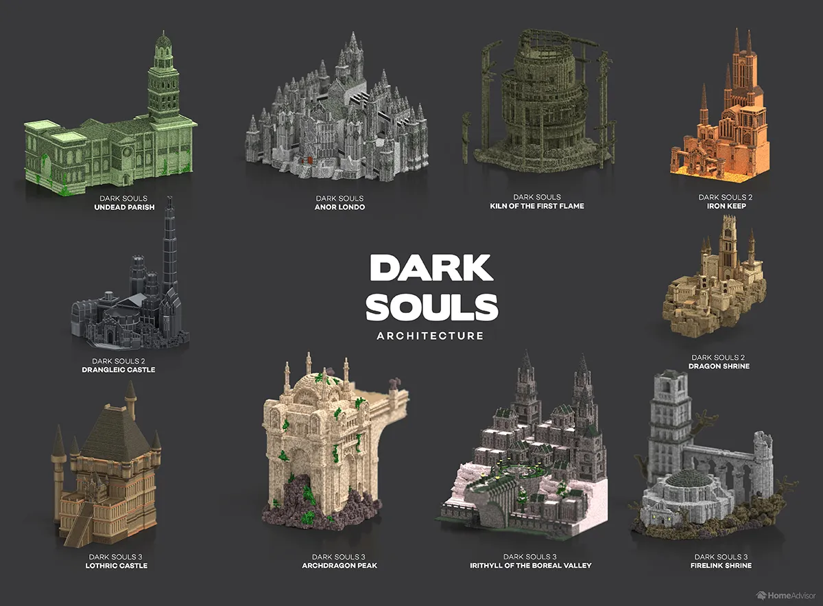 This Home-Advising Site  Commissioned Voxel-Art Renditions Of Video Game Architecture