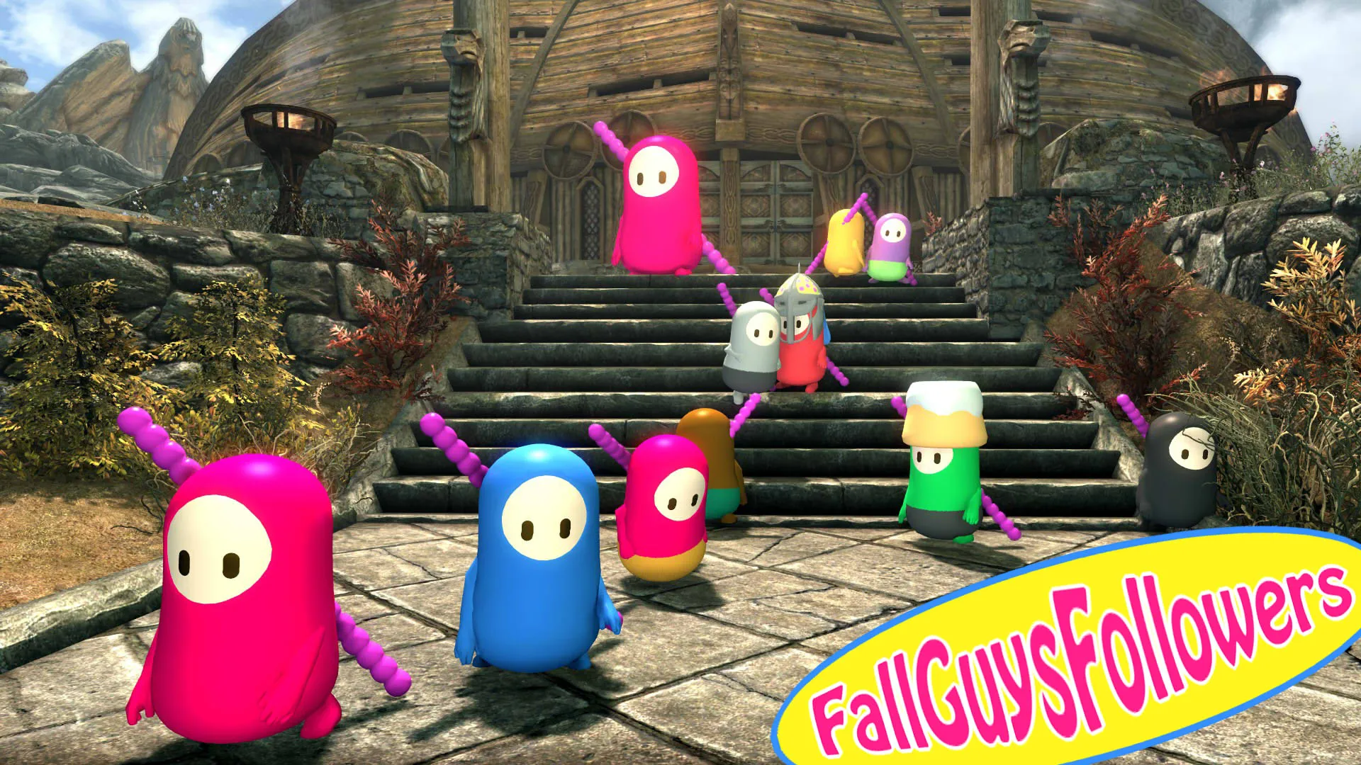 Jelly Beans Are Coming To Steal Your Sweet Rolls With This Fall Guys Skyrim Mod