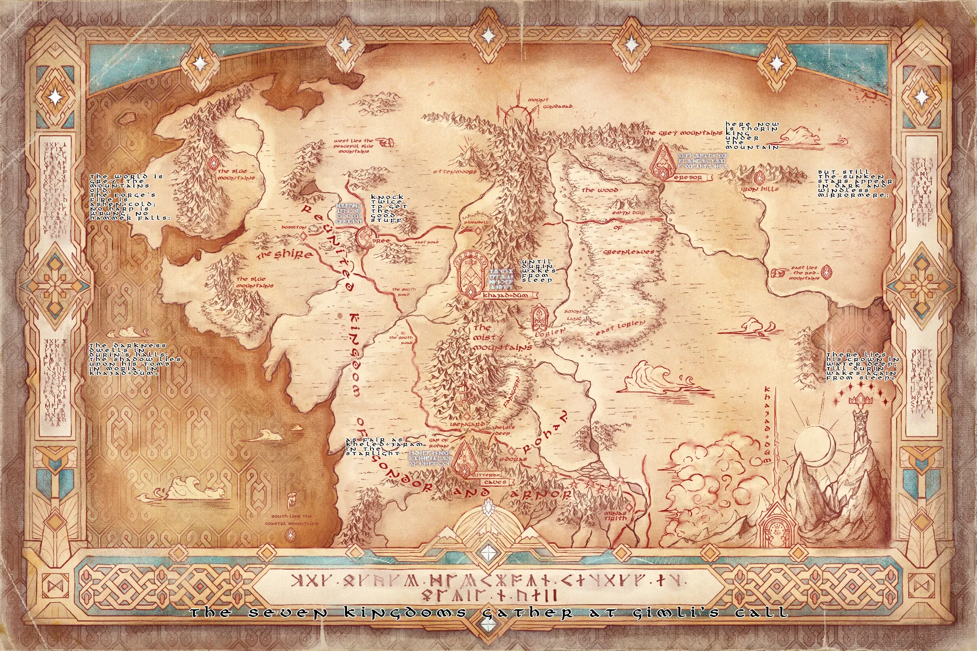 Check Out The Final World Map For The Lord Of The Rings: Return To Moria 