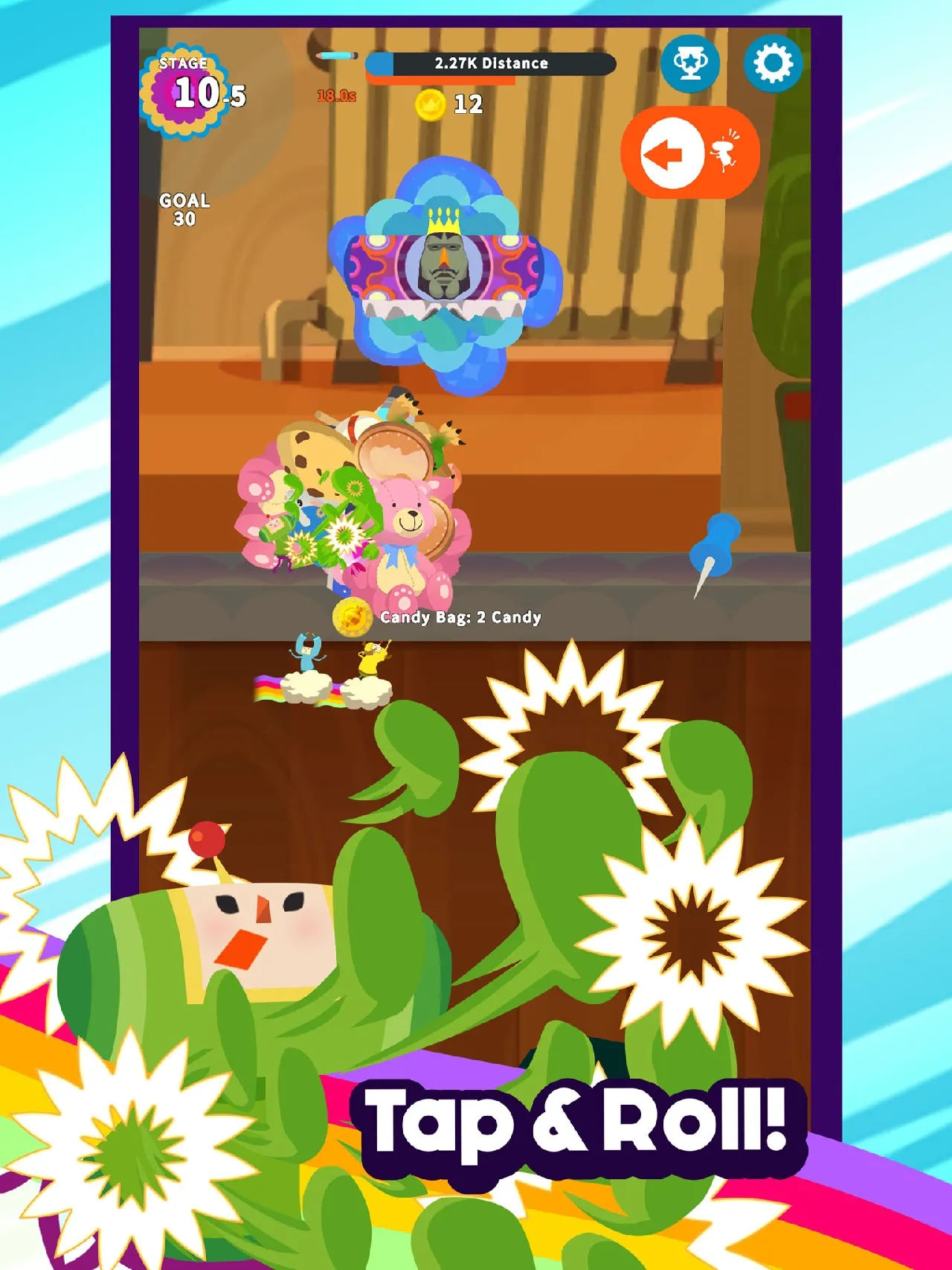 Tap Your Screen Across Four Different Worlds To Get Your Katamari To Legendary Size