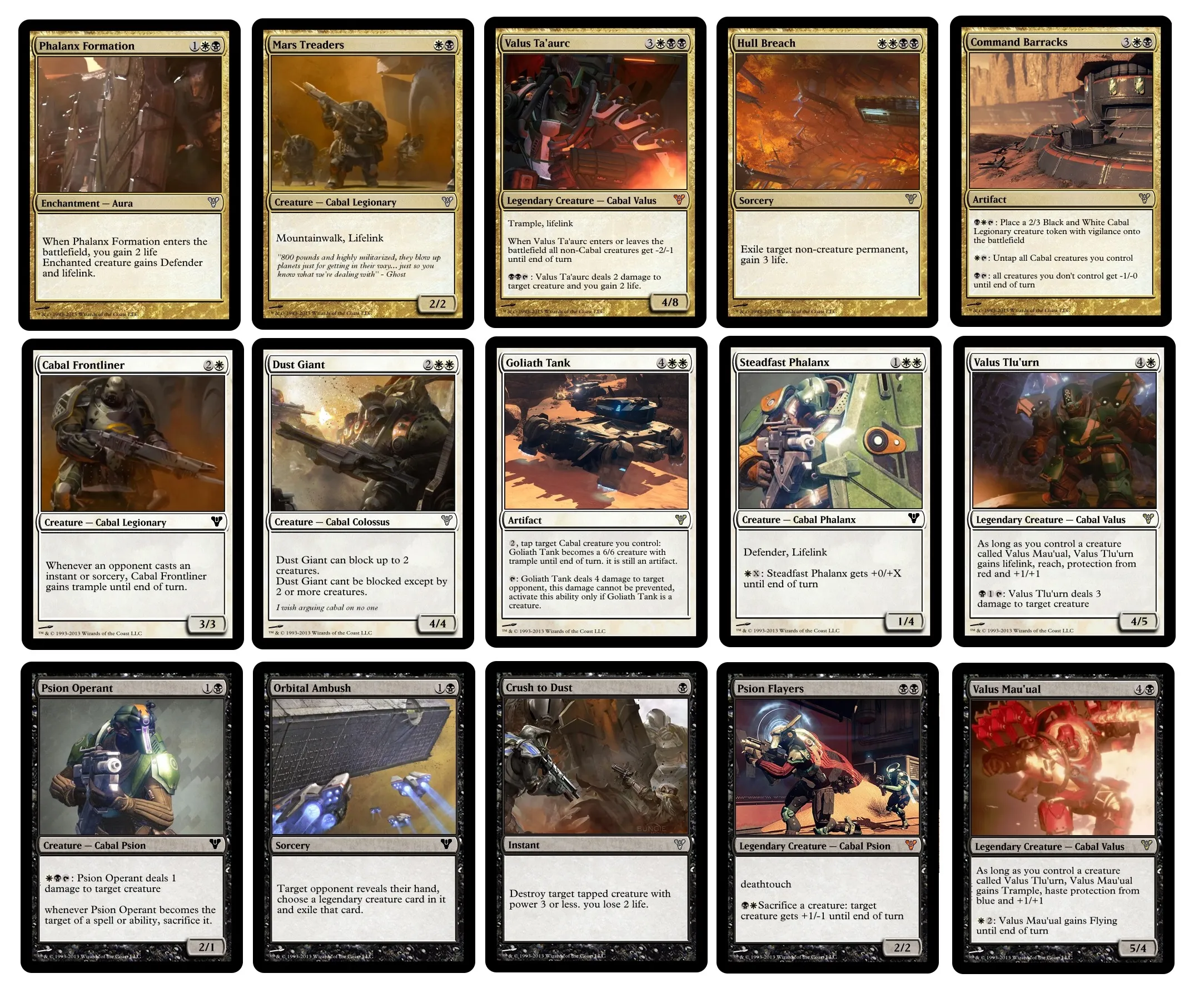 Check Out This Destiny-Themed Magic The Gathering Card Set